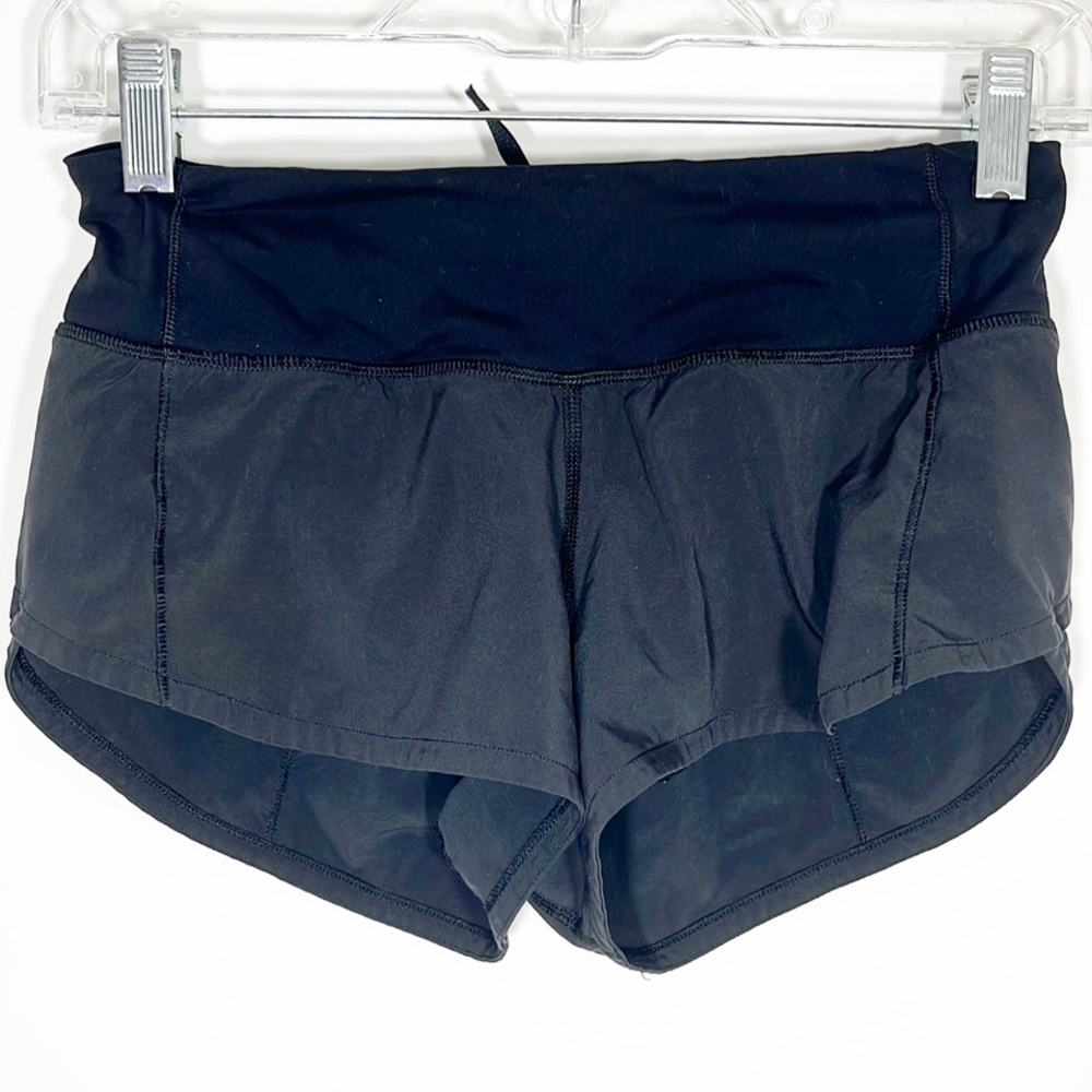 Lululemon Run Speed Up Shorts Black Size 0Reg